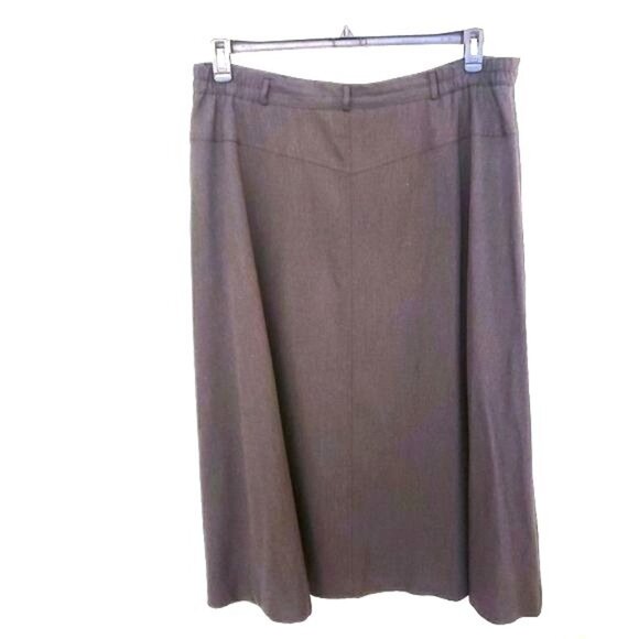 Vintage Button Front Gray Dropped Yoke Maxi Skirt by Spiegel 22W Runs Small EUC - Picture 6 of 10